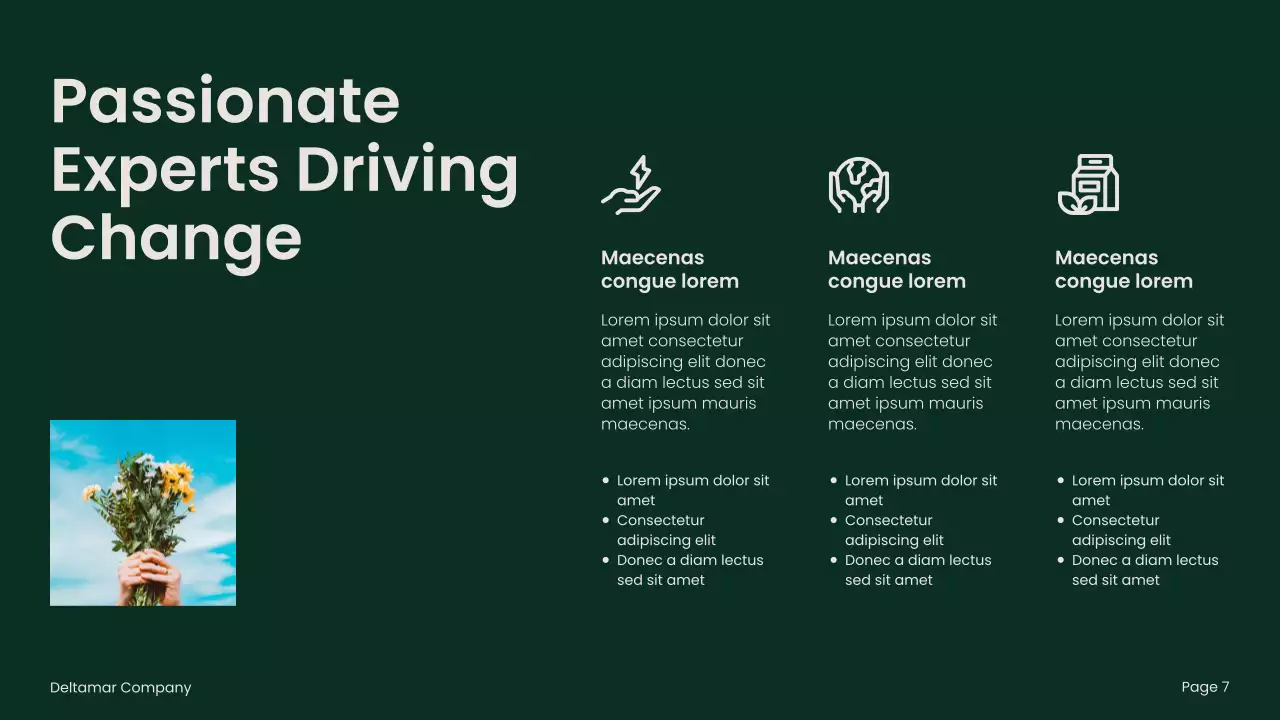 Green and Beige Bold Sustainability Initiatives Pitch Presentation