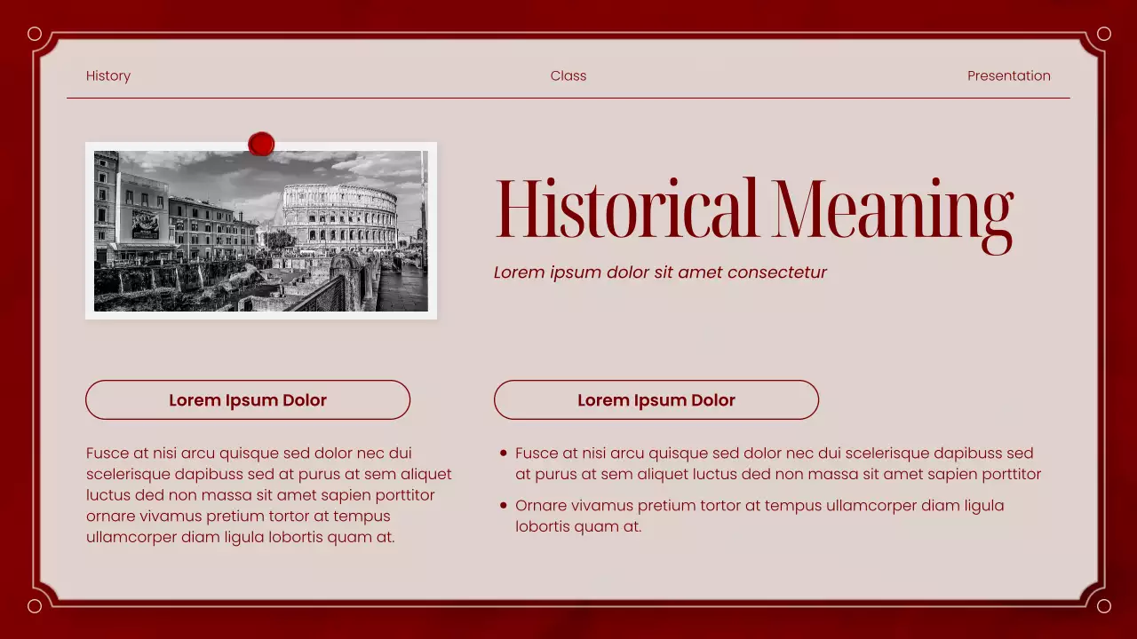 Red and Beige Classic Historical Literature Presentation