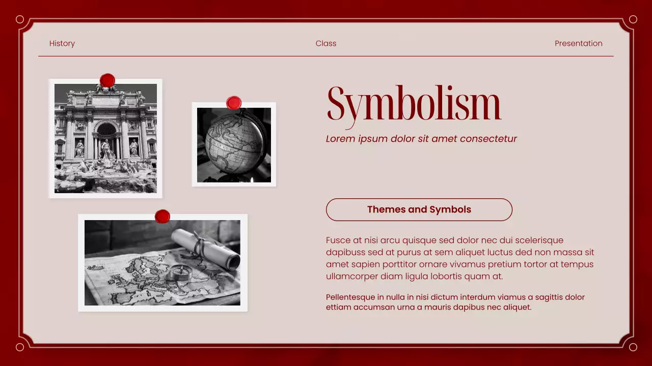 Red and Beige Classic Historical Literature Presentation