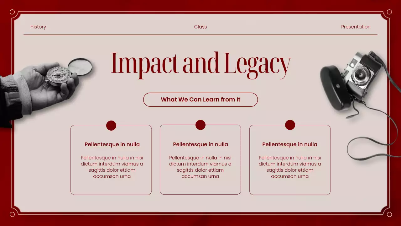 Red and Beige Classic Historical Literature Presentation