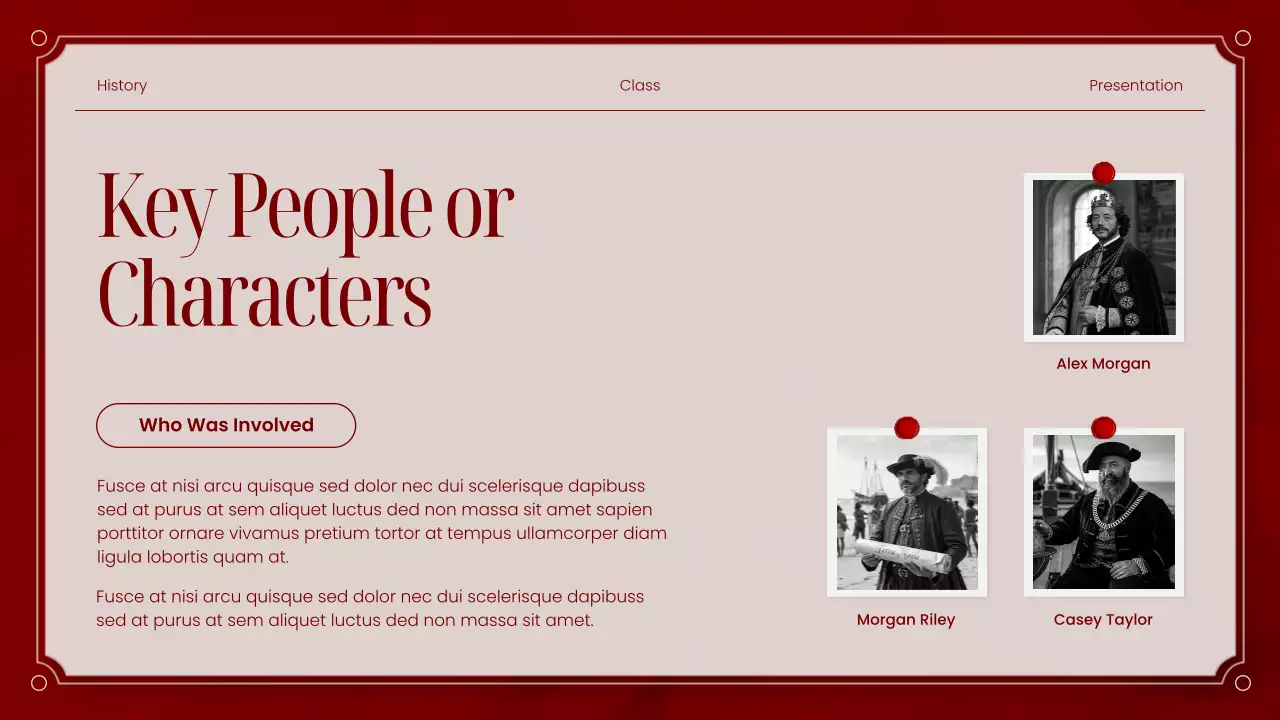 Red and Beige Classic Historical Literature Presentation