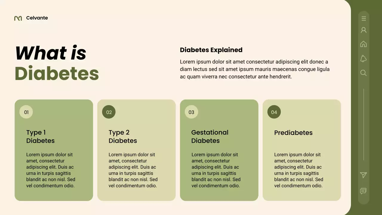 Green Modern Health Diabetes Awareness Presentation