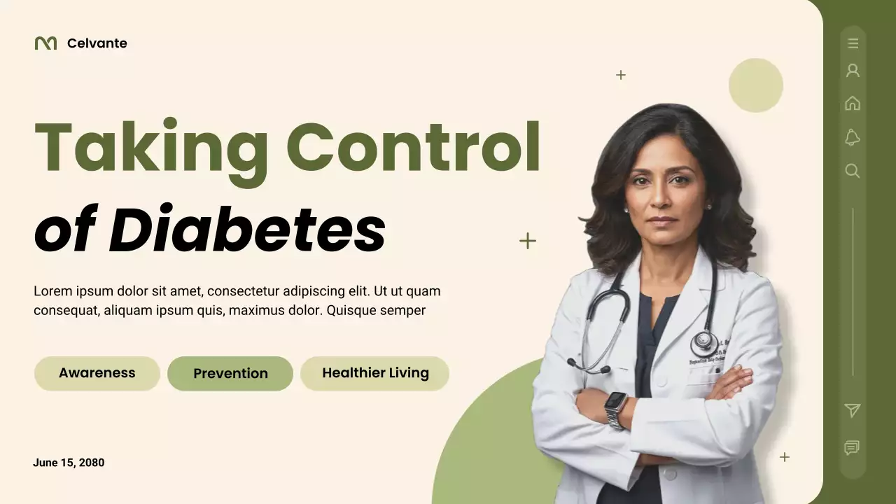 Green Modern Health Diabetes Awareness Presentation