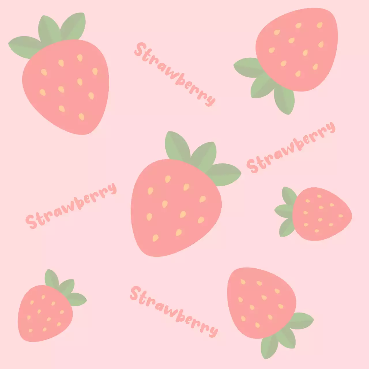 핑크 아기자기한 과일 디자인