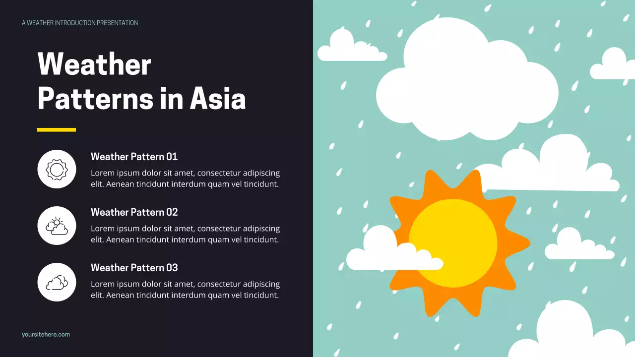 Black and Teal Modern Weather Presentation