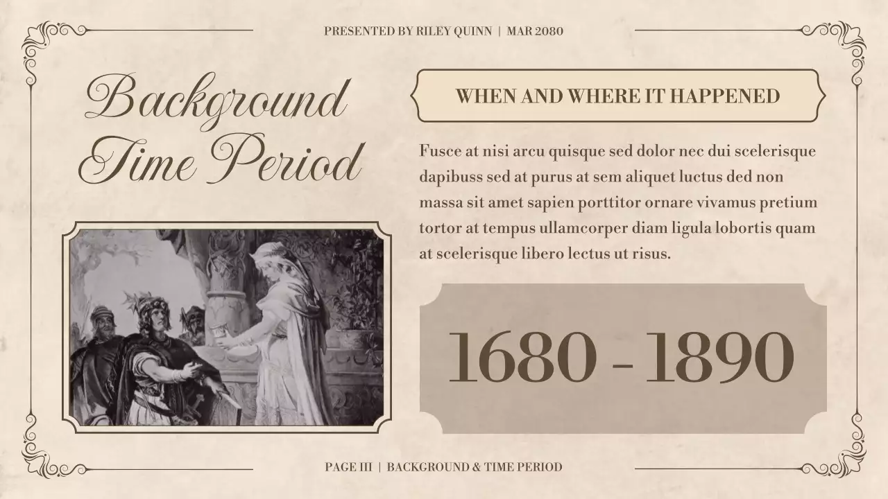 Brown Classic Historical Literature Lecture Presentation