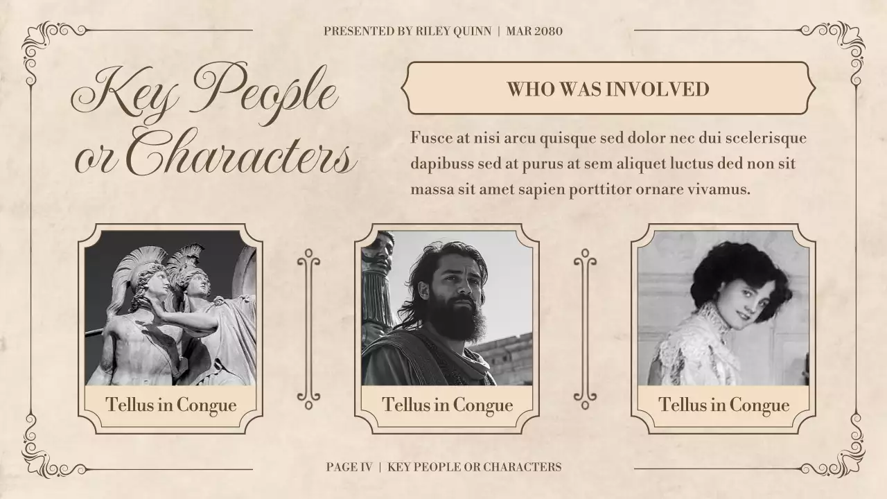 Brown Classic Historical Literature Lecture Presentation