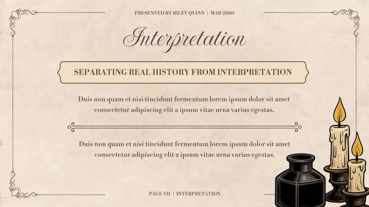 Brown Classic Historical Literature Lecture Presentation