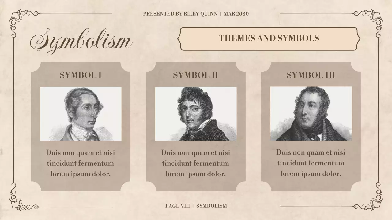 Brown Classic Historical Literature Lecture Presentation