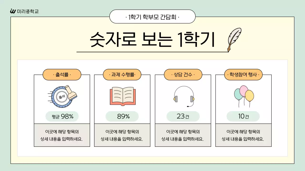 민트 심플 학부모 모임 안내