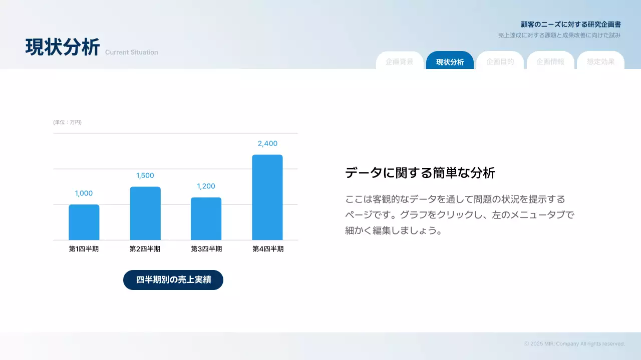 青 シンプル ビジネス 企画書