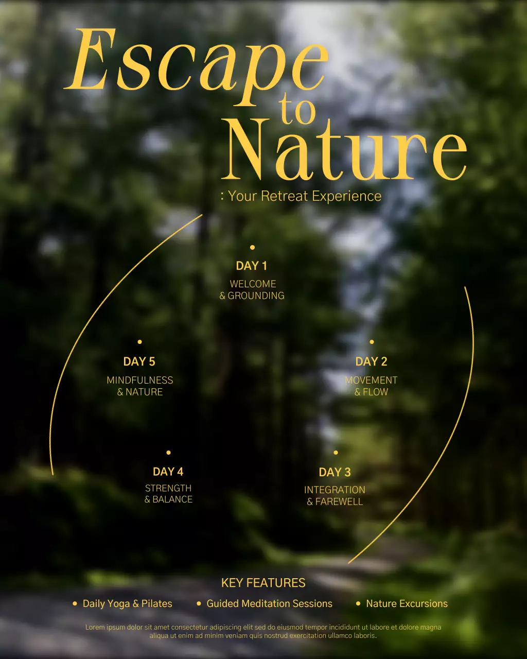 Green Nature Retreat Announcement Instagram Post