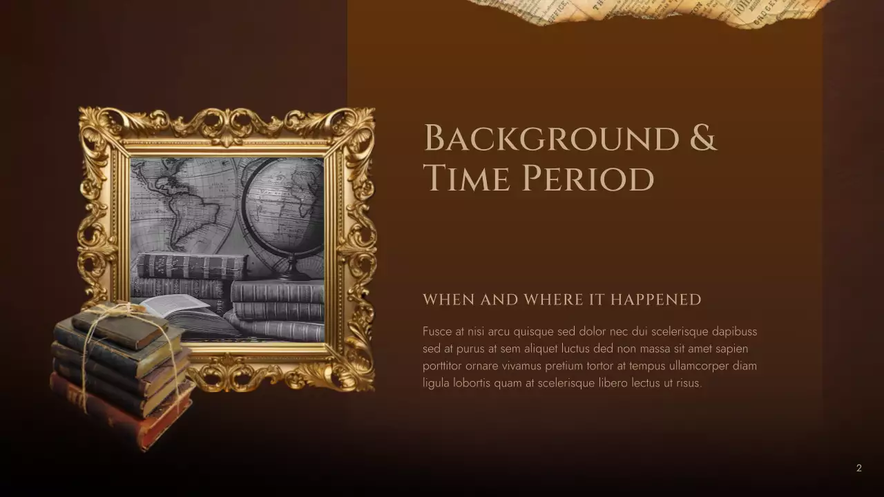 Brown Vintage Historical Literature Lecture Presentation