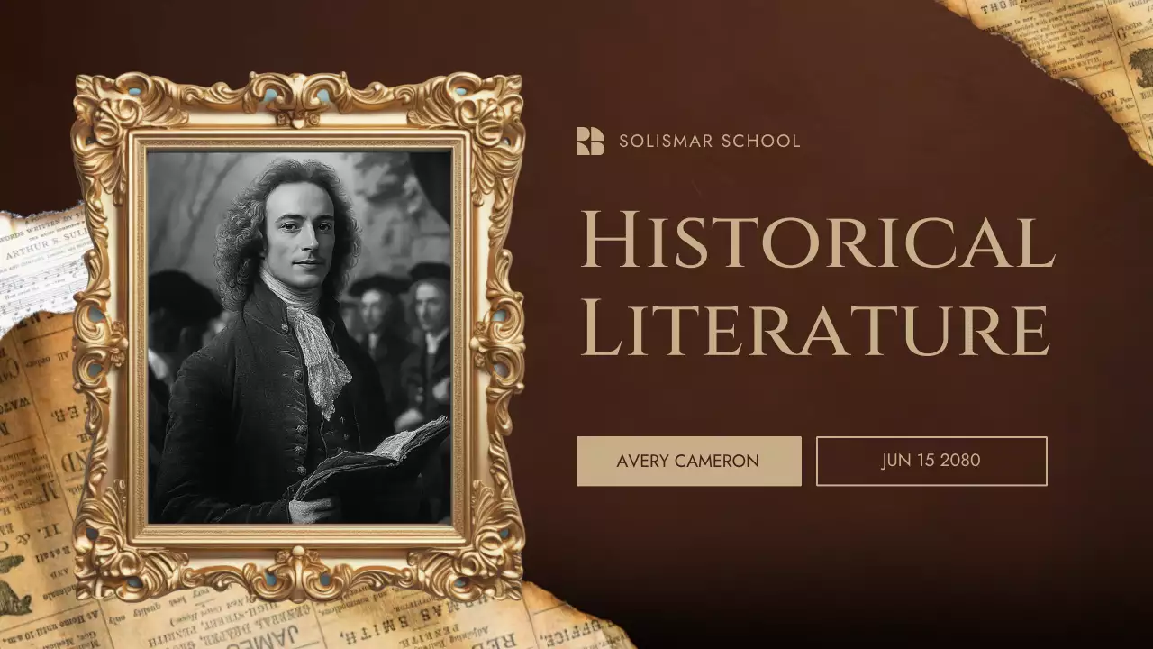 Brown Vintage Historical Literature Lecture Presentation