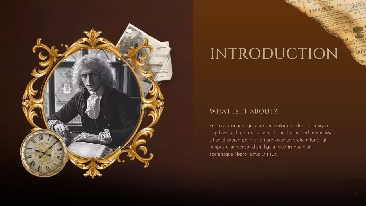 Brown Vintage Historical Literature Lecture Presentation