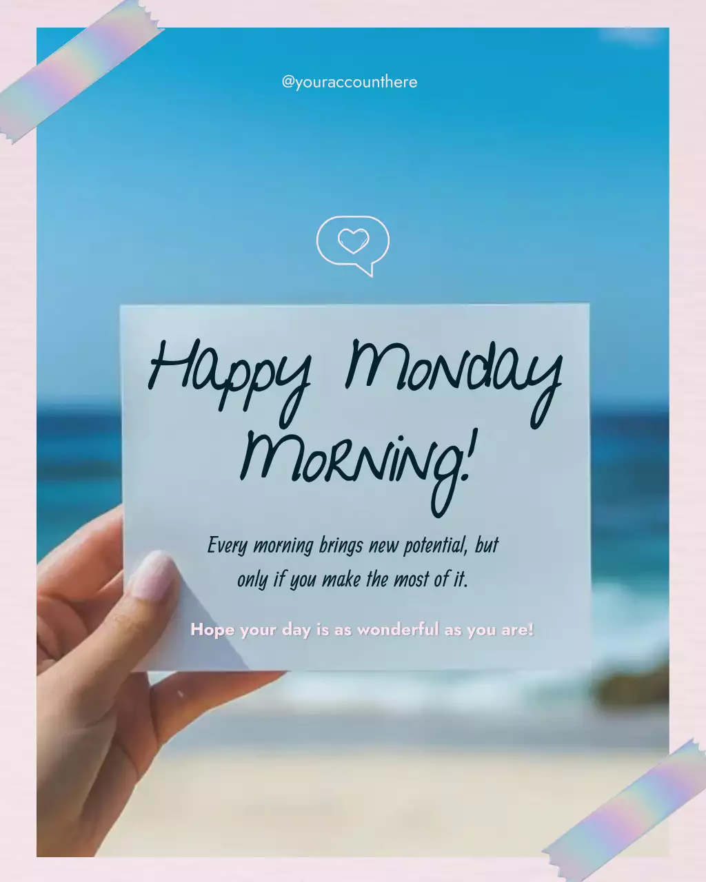 Blue Modern Greeting Card Instagram Post