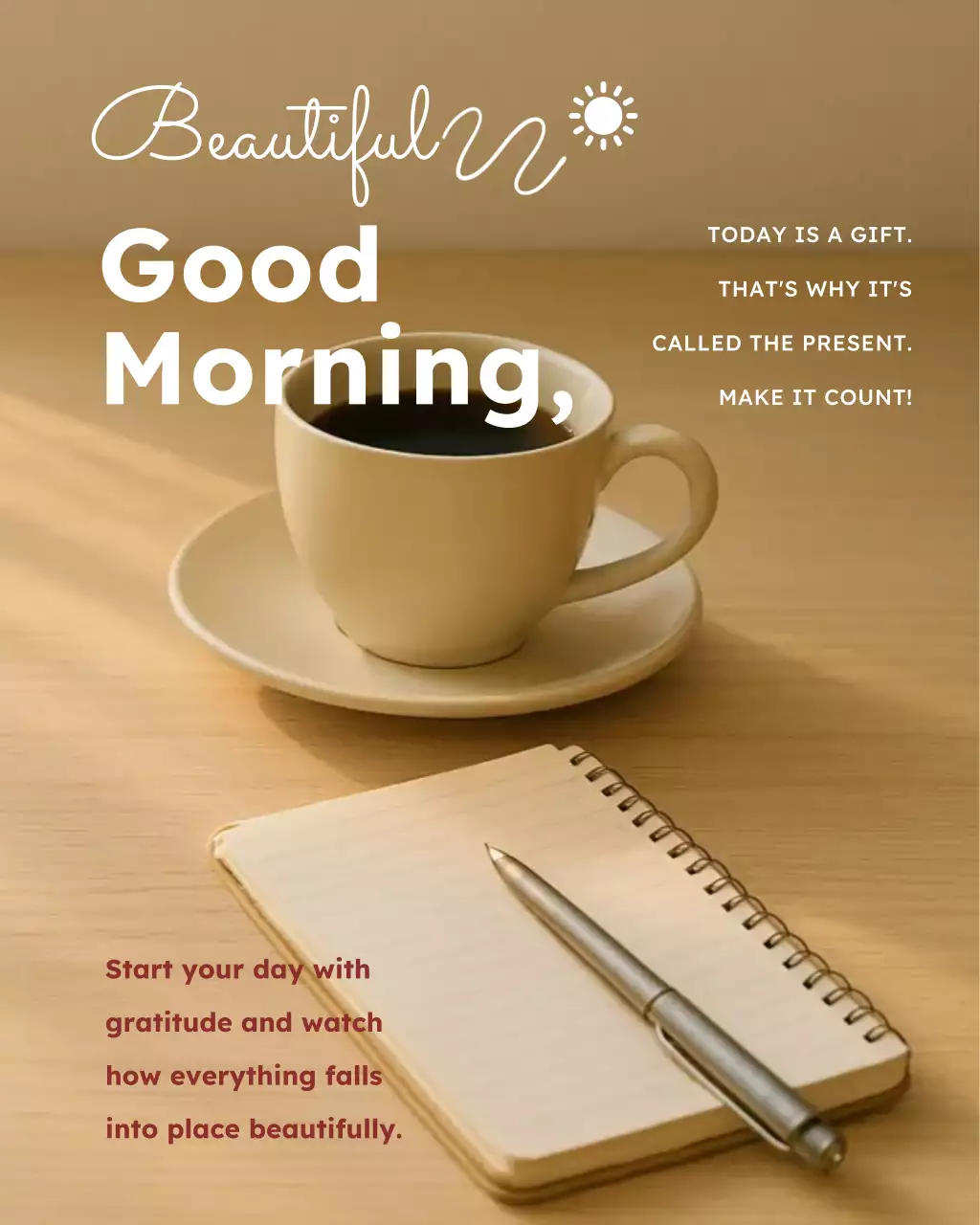 Black Good Morning Greetings Instagram Post