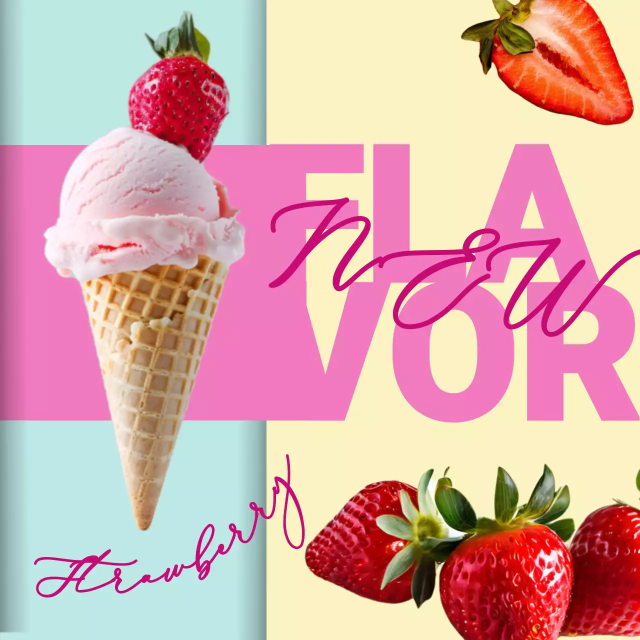 핑크 팝 디저트 광고