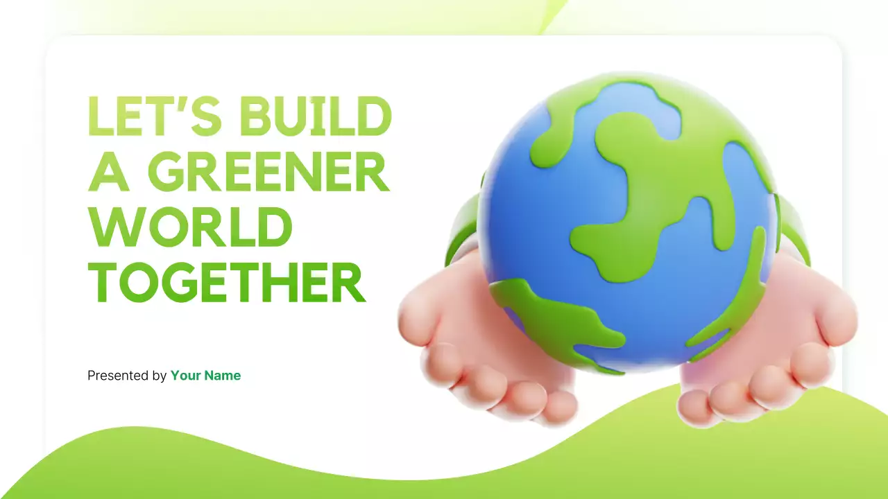 Green Modern Sustainability Announcement Presentation