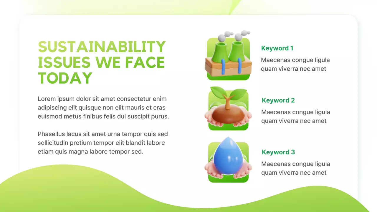 Green Modern Sustainability Announcement Presentation