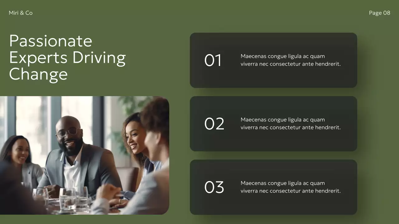 Green Modern Sustainability Initiatives Pitch Presentation