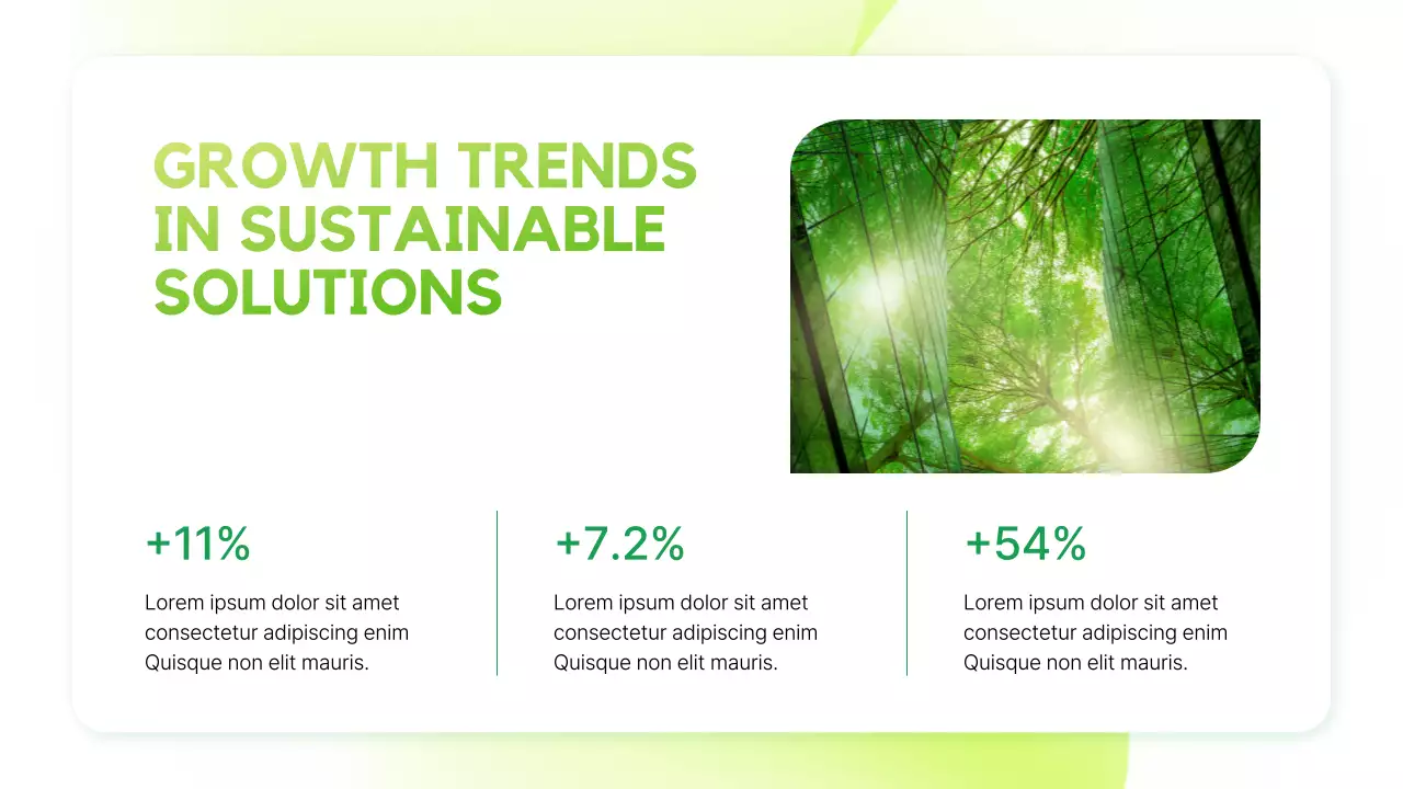 Green Modern Sustainability Announcement Presentation
