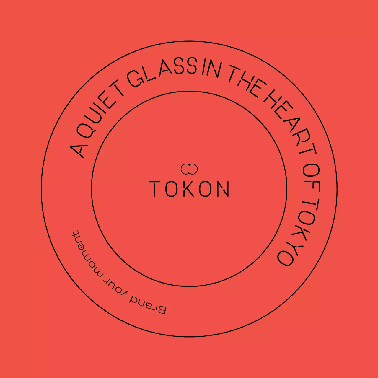 赤 シンプル ロゴ デザイン バー