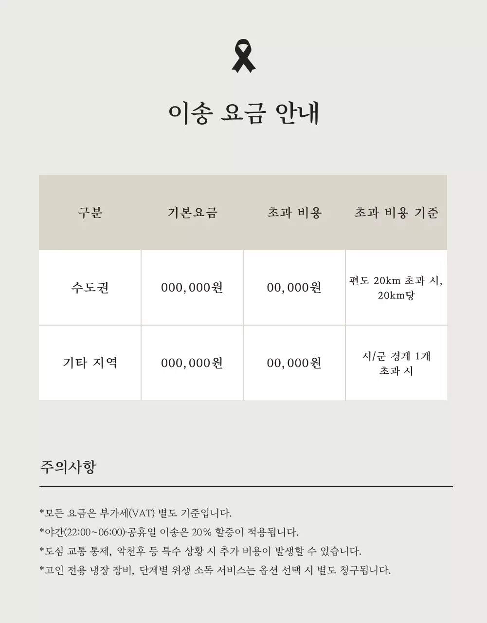 검정 클래식 장례식 안내