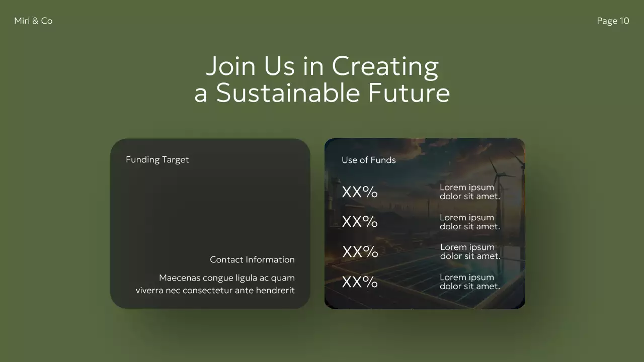 Green Modern Sustainability Initiatives Pitch Presentation