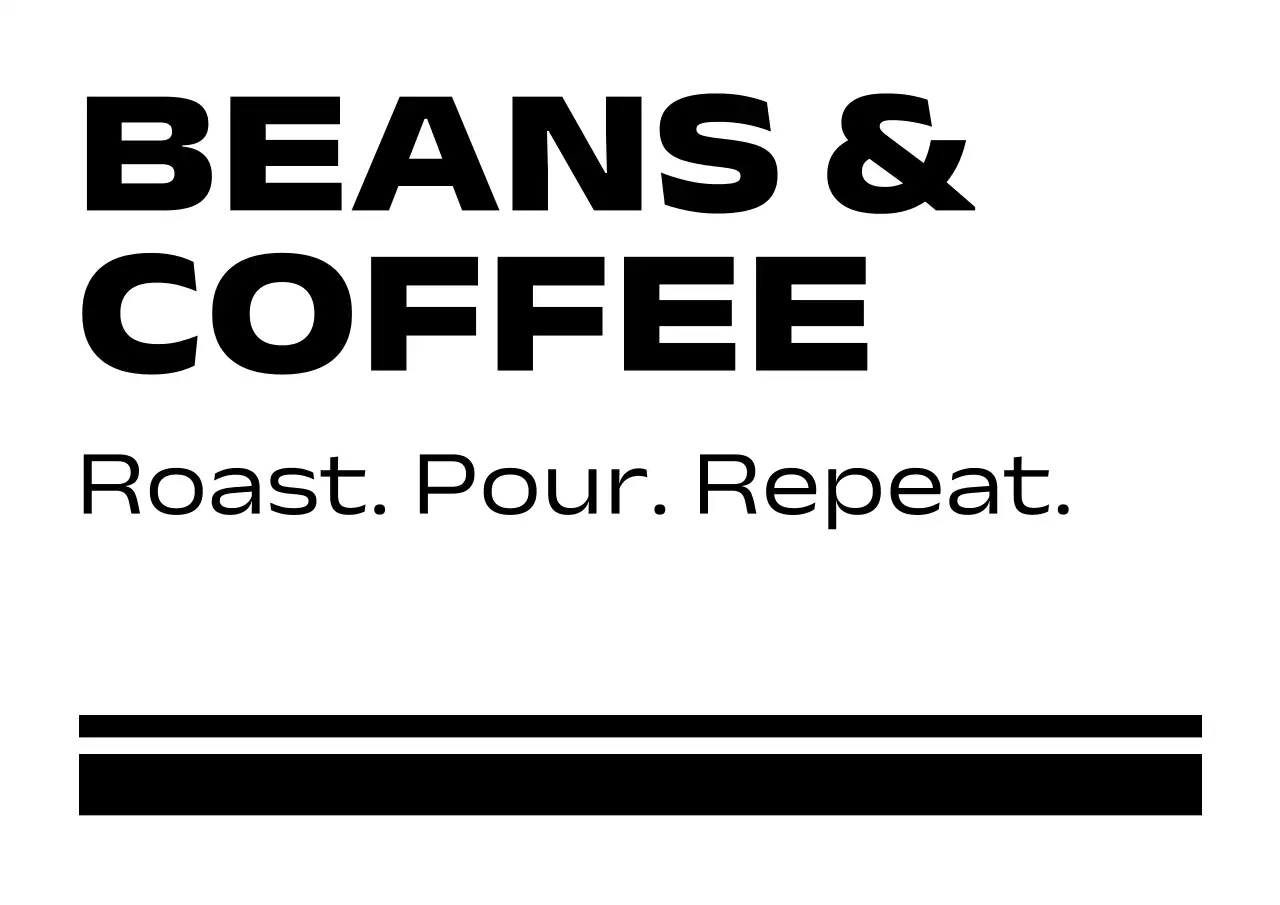 黒 モダン コーヒー ロゴ カフェ文章