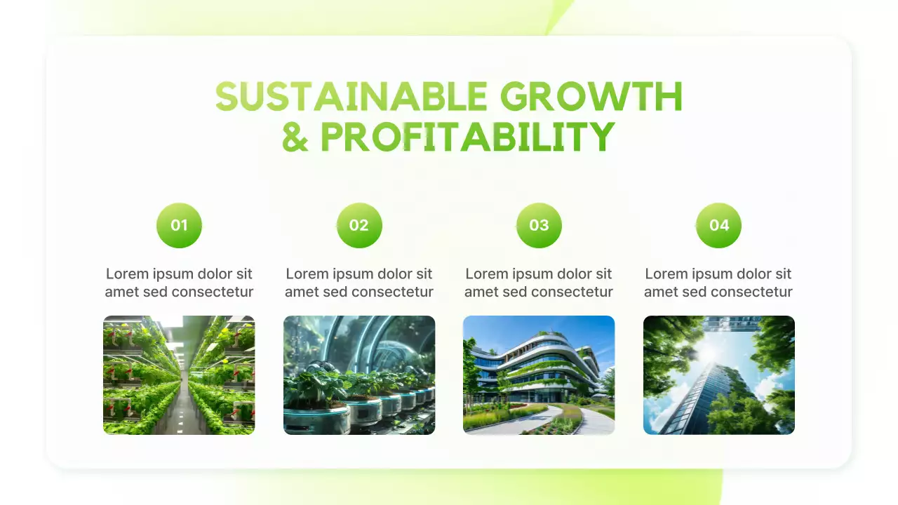 Green Modern Sustainability Announcement Presentation