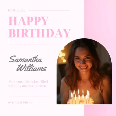 생일 축하 핑크 미학