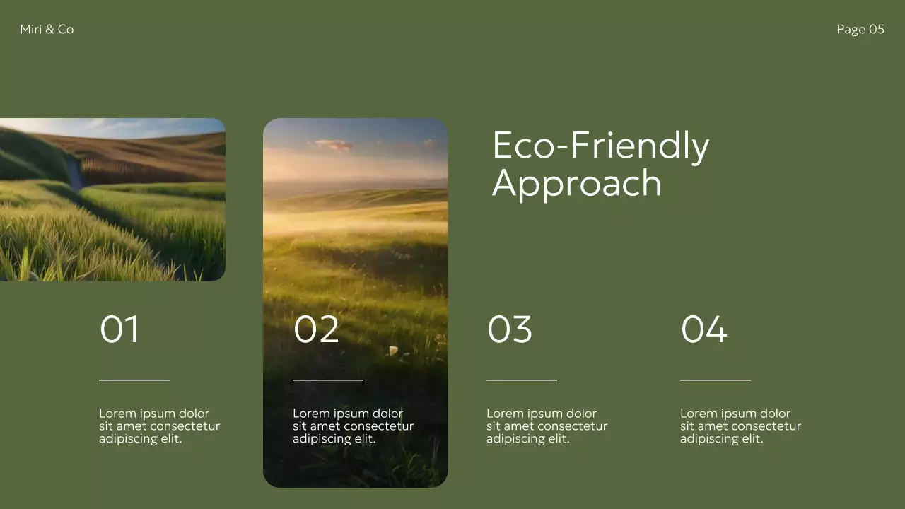 Green Modern Sustainability Initiatives Pitch Presentation