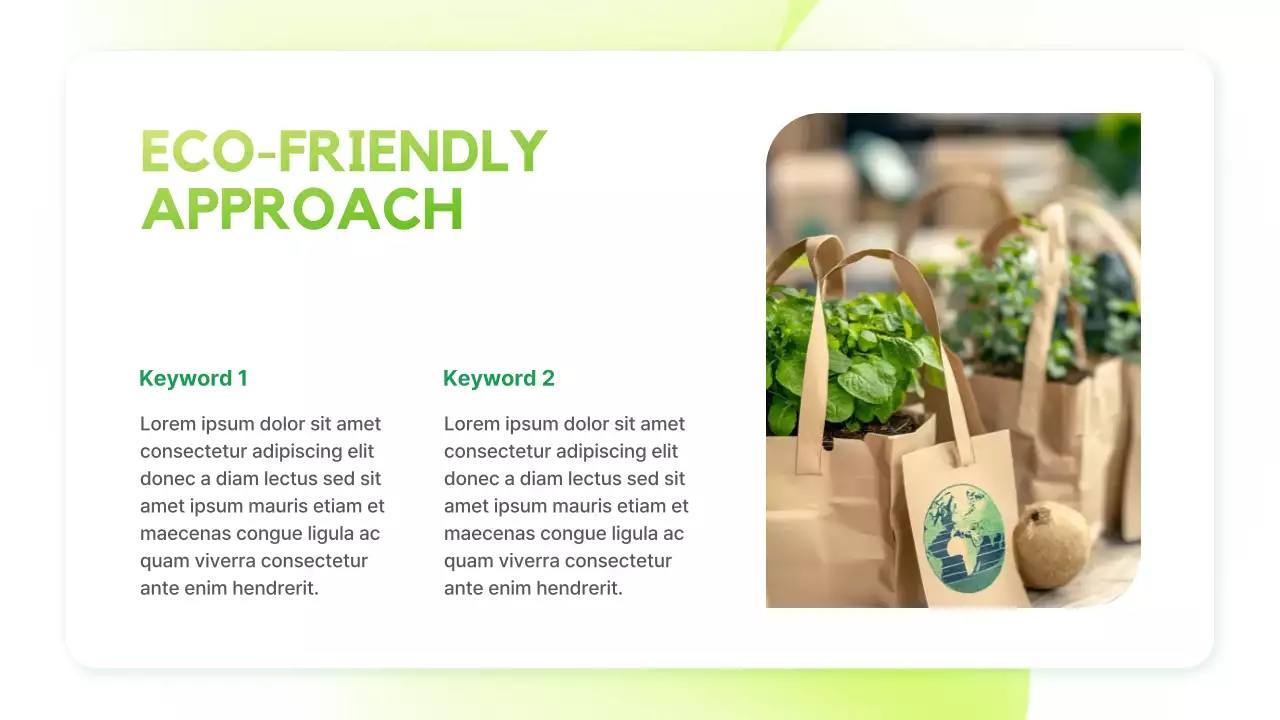 Green Modern Sustainability Announcement Presentation