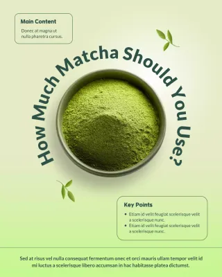 Green Modern Matcha Beverage Product Feature Instagram Post