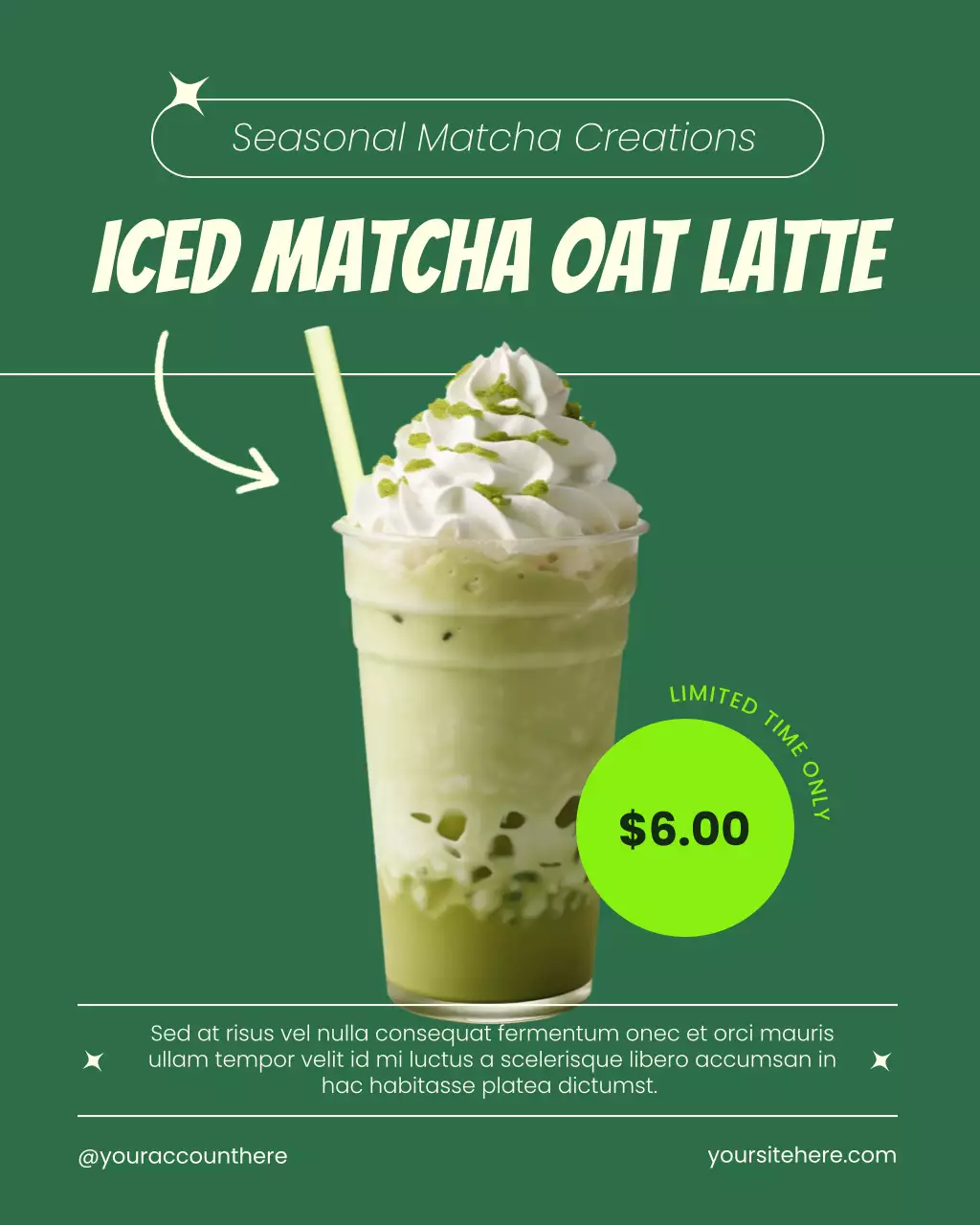 Green Modern Beverage Product Feature Instagram Post