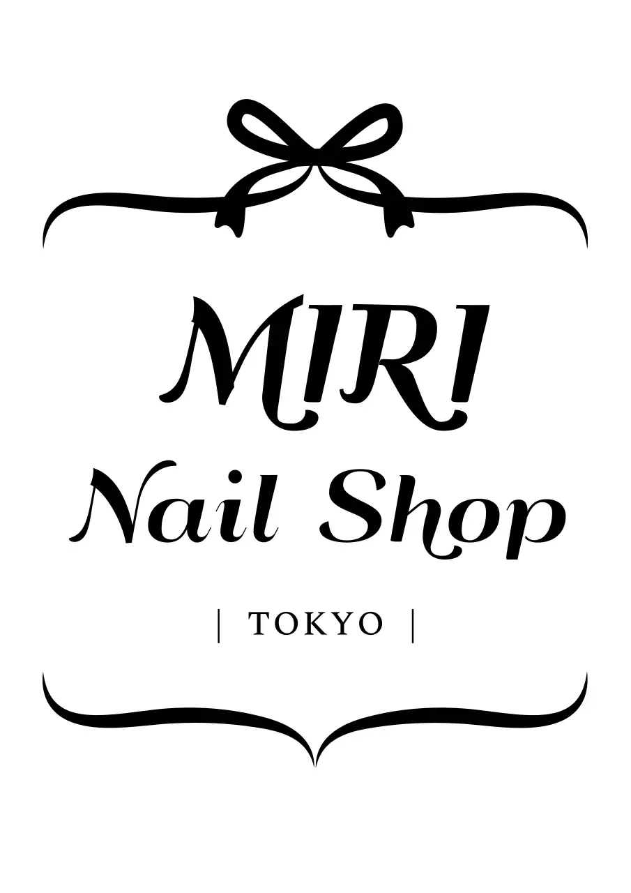 黒 シンプル ネイルショップ ロゴ サロンロゴ