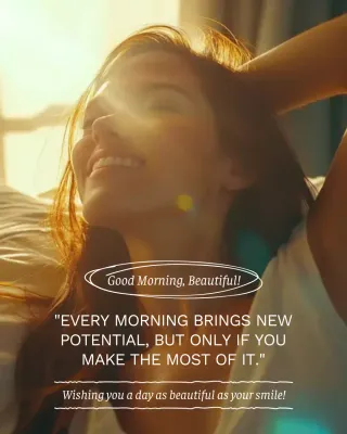 Gold Aesthetic Morning Greetings Instagram Post