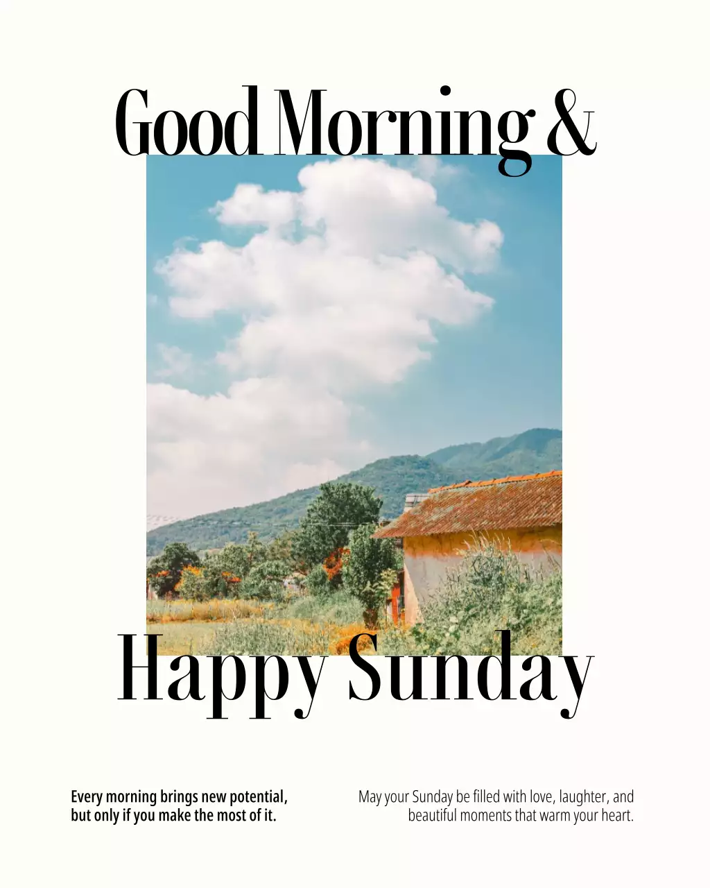 Beige Rustic Morning Greeting Instagram Post