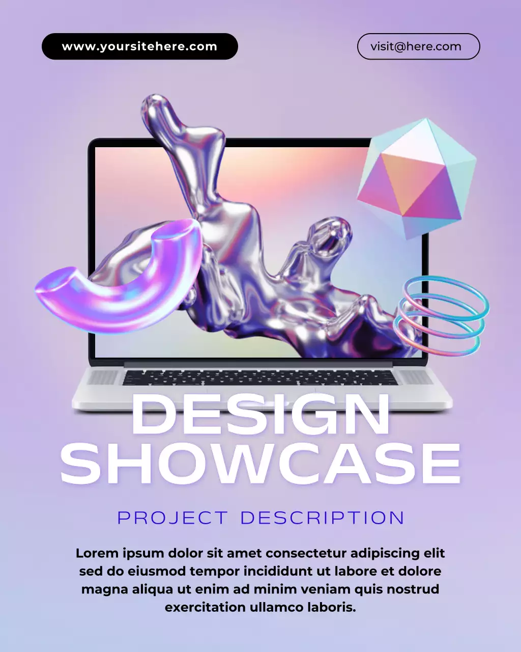 3D Y2K Creative Portfolio Showcase Event Announcemet Instagram Post