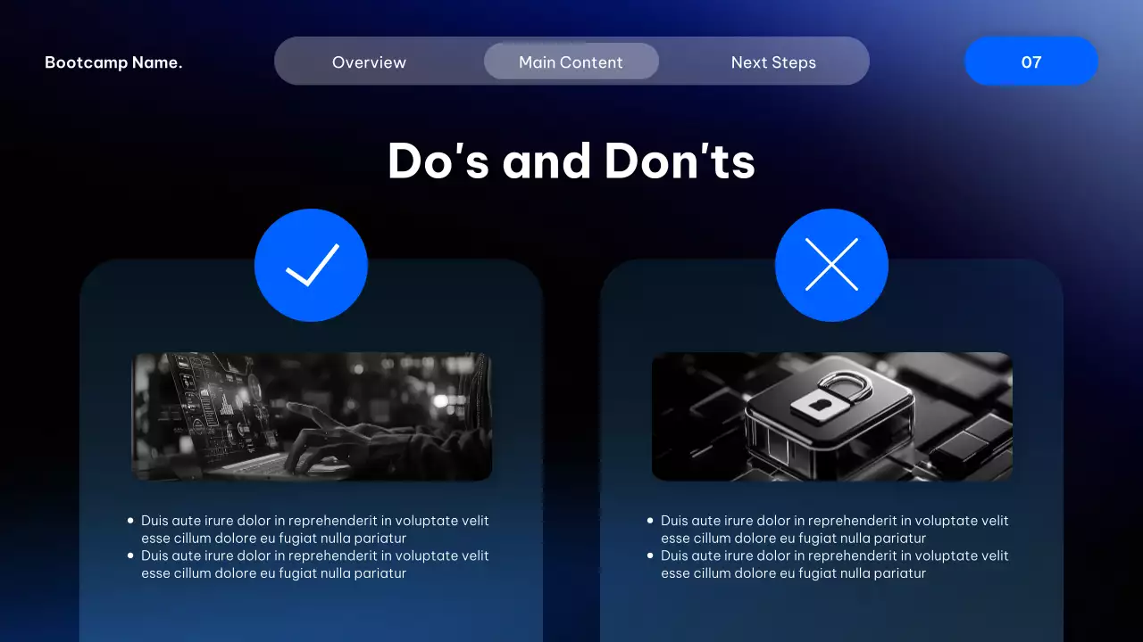 Blue Modern Cyber Security Course Presentation