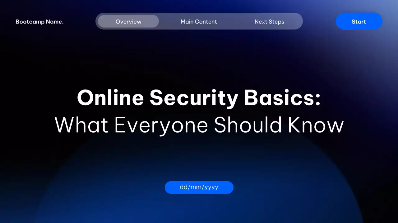 Blue Modern Cyber Security Course Presentation