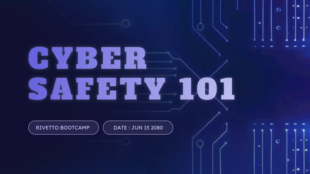 Blue Futuristic Cyber Safety Lecture Presentation