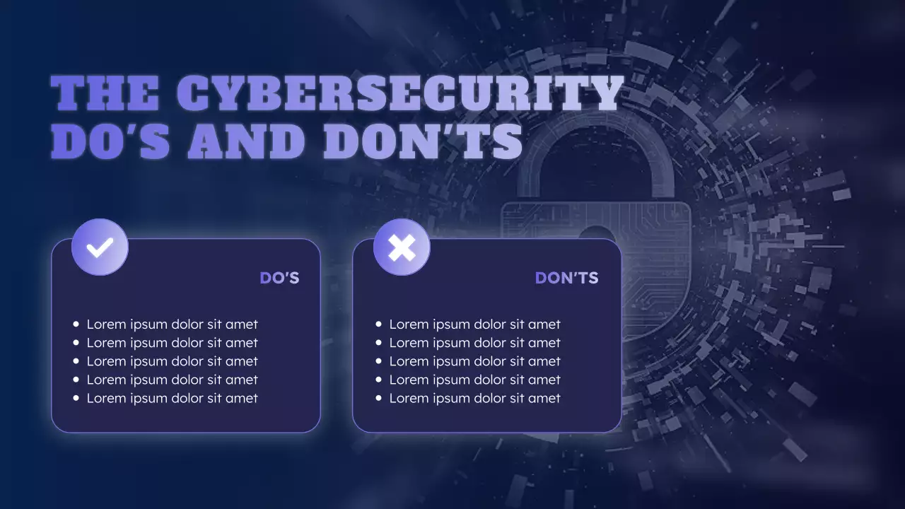 Blue Futuristic Cyber Safety Lecture Presentation