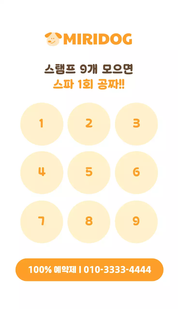 주황 심플 반려동물 이벤트