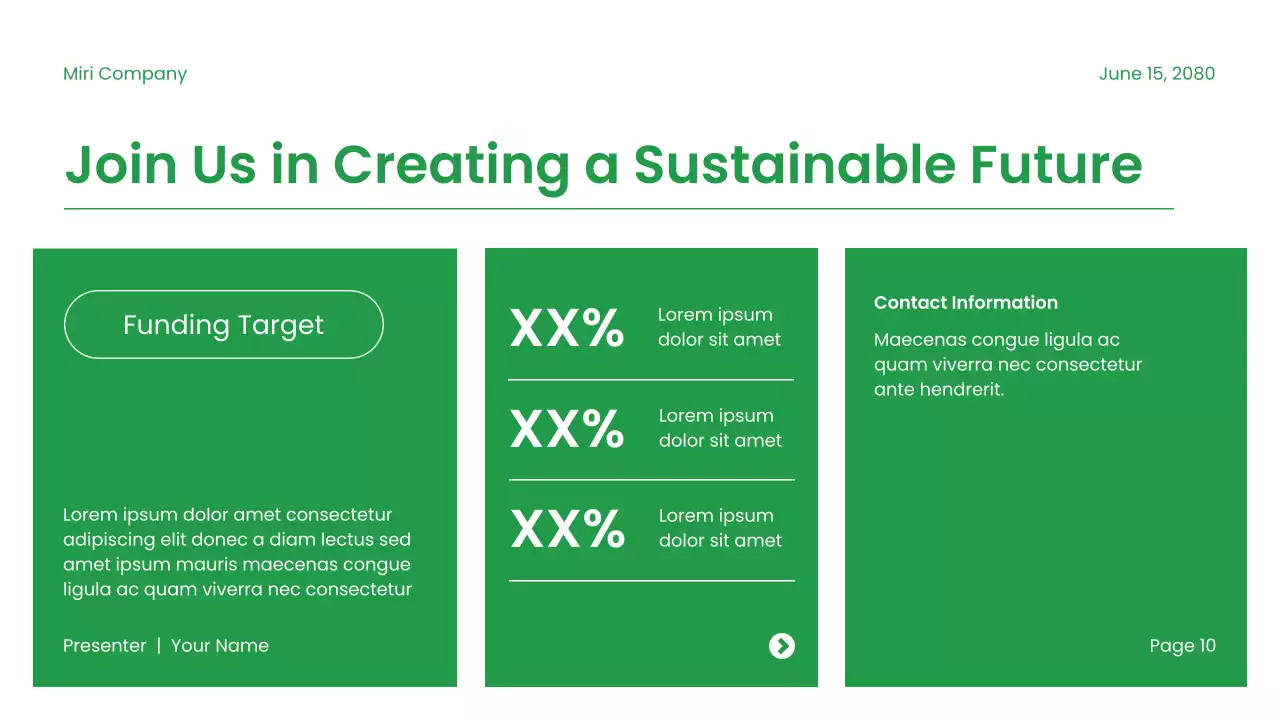 Green Modern Sustainability Presentation