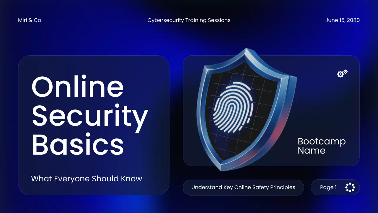 Blue Modern Cybersecurity Course