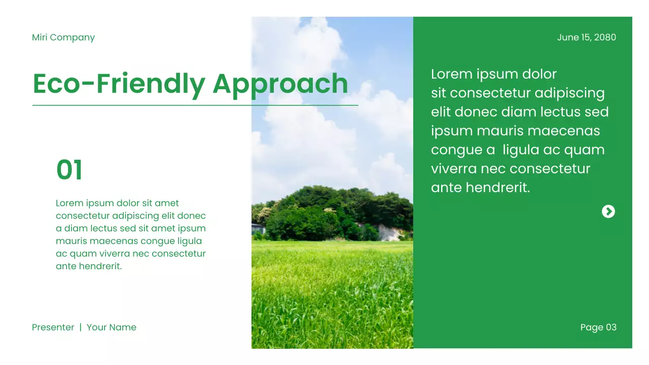 Green Modern Sustainability Presentation