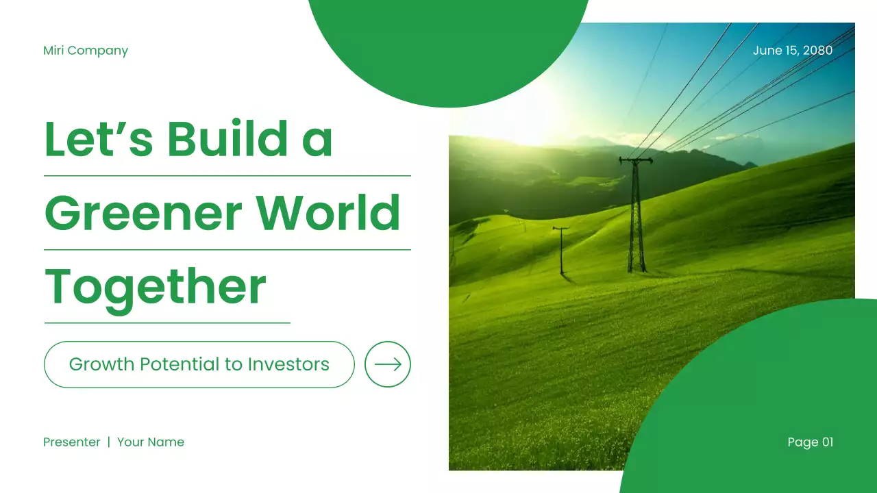 Green Modern Sustainability Presentation