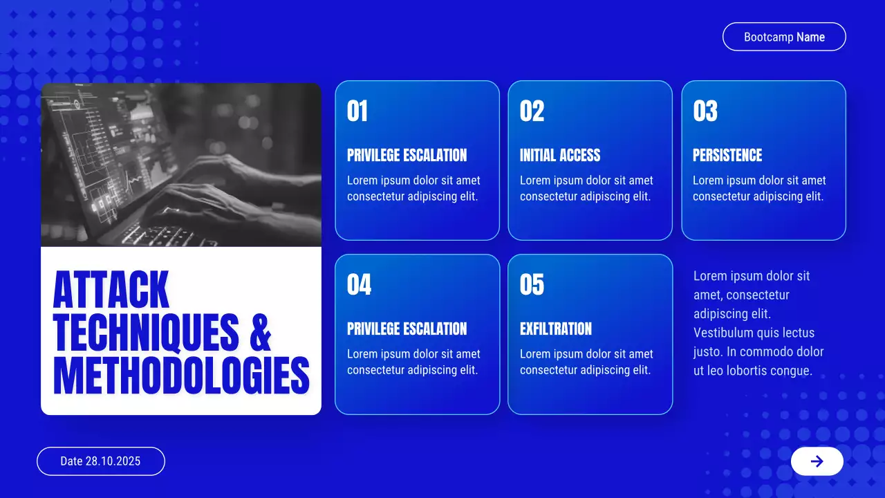 Lời mời tham dự Khóa học An toàn mạng hiện đại màu xanh lam